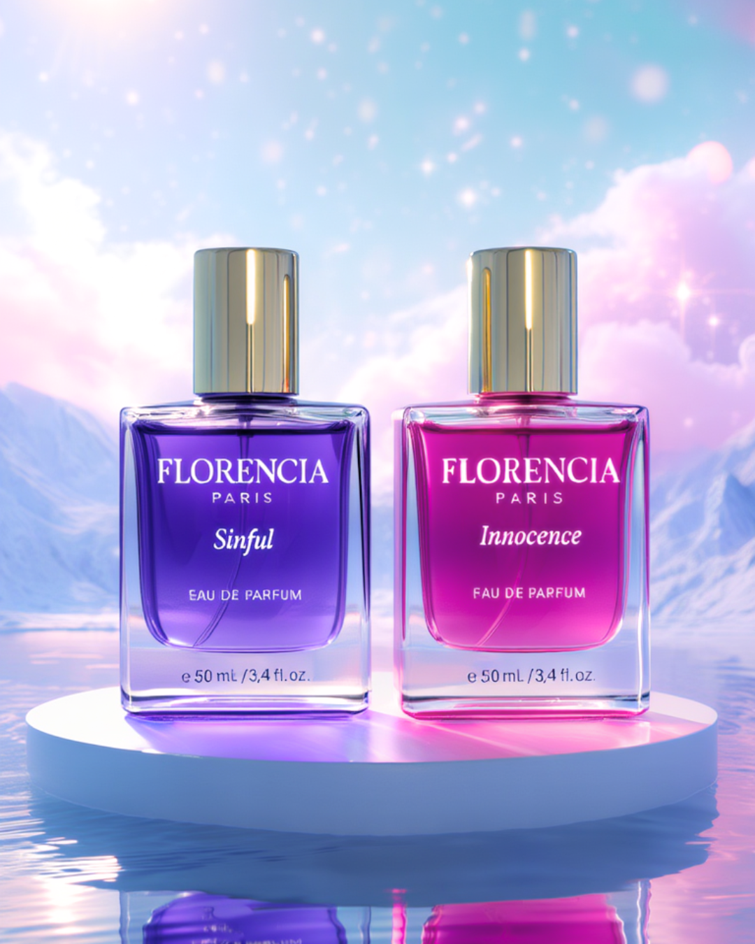 Florencia Velvet Aura Collection: Sinful + Innocen perfume gift set — 20ml Eau de Parfum bottles