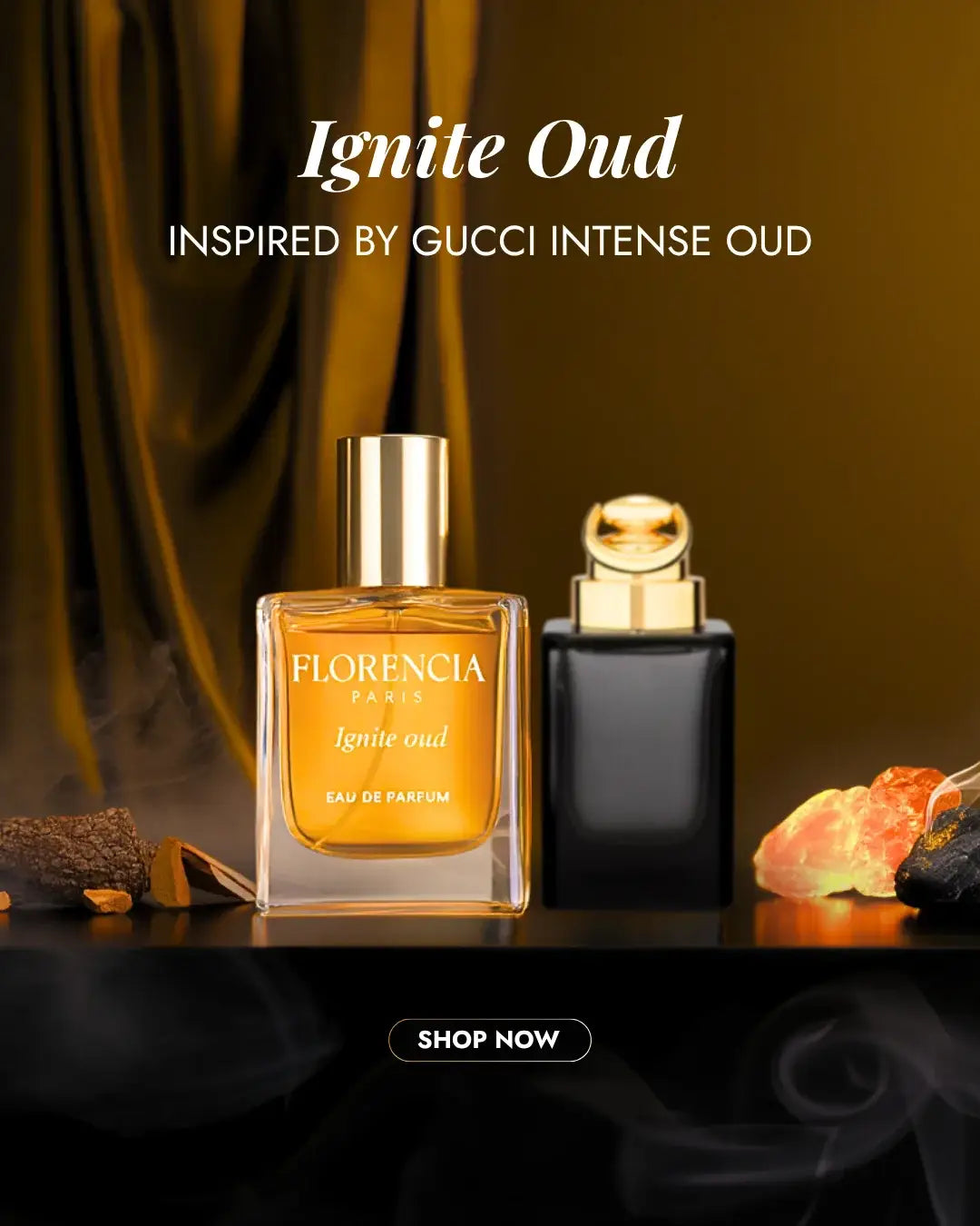 Florencia Ignite Oud 50ml Eau de Parfum — inspired by Gucci Intense Oud