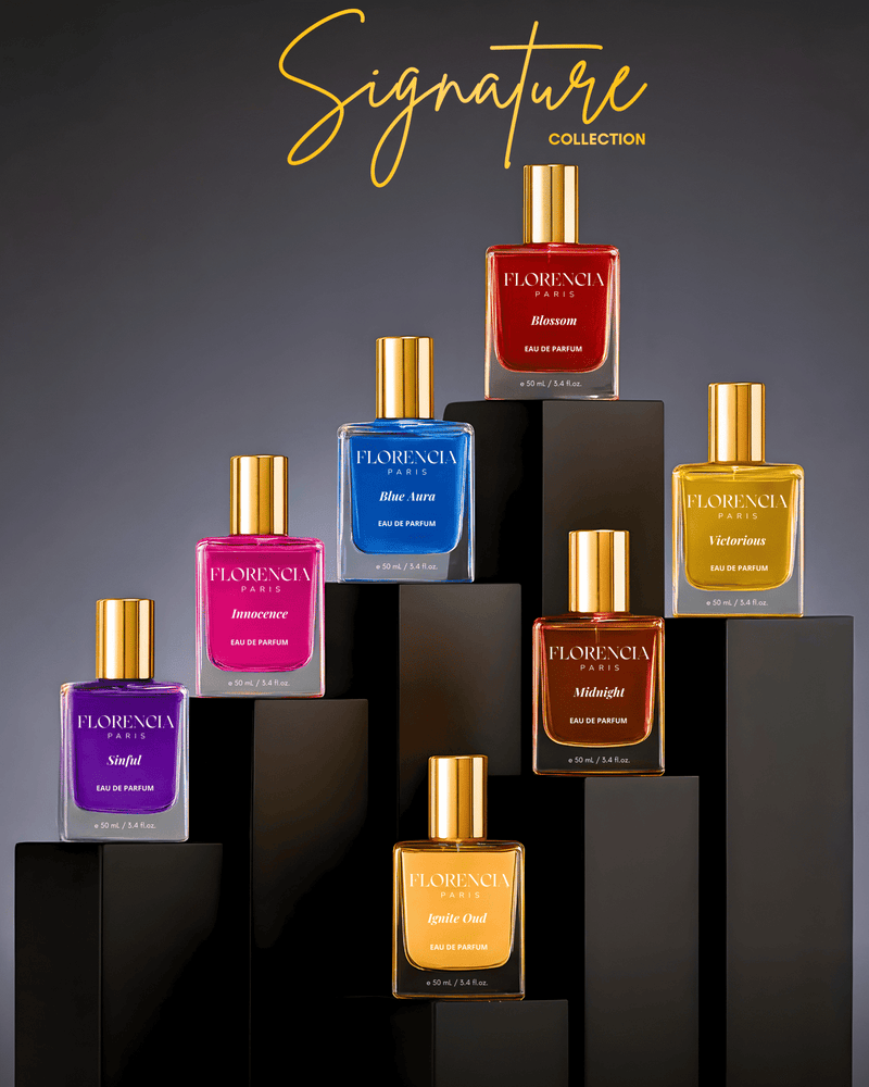 Florencia Signature Collection: Blossom + Ignite O perfume gift set — 20ml Eau de Parfum bottles